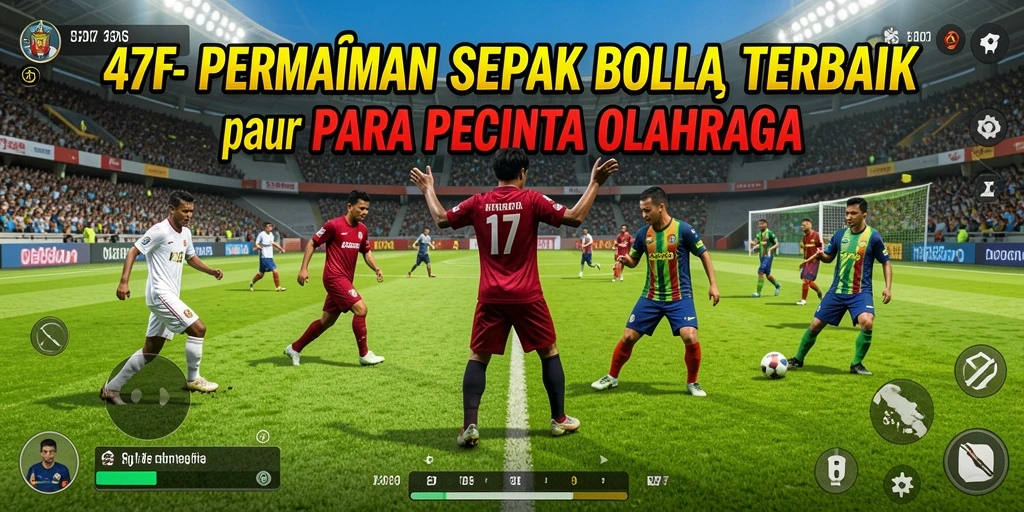Tampilan permainan sepak bola yang mendebarkan dan penuh aksi.