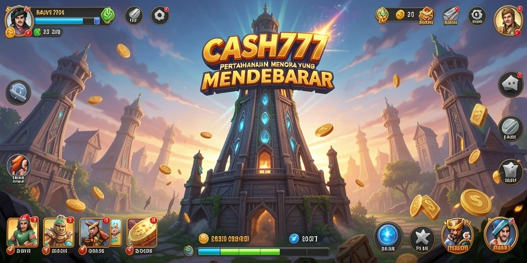 Screenshot menampilkan pertarungan intens dalam permainan Tower Defense.