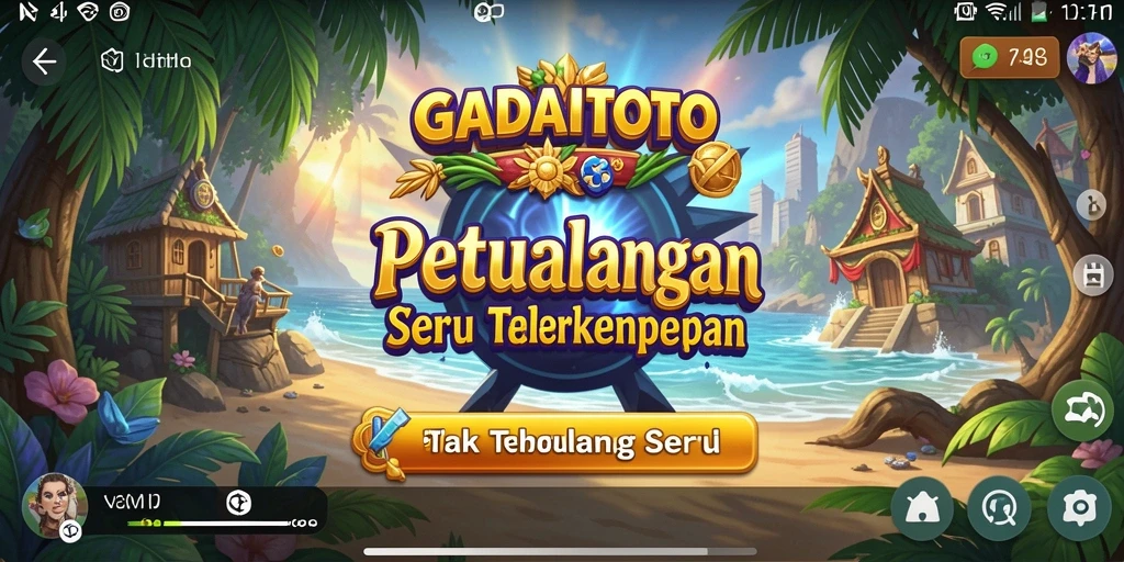 Screenshot gameplay GADAITOTO menampilkan petualangan yang mendebarkan.