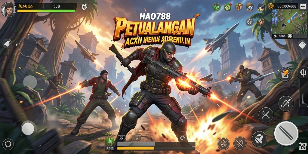 Tampilan gameplay action yang mendebarkan dari HAO788.