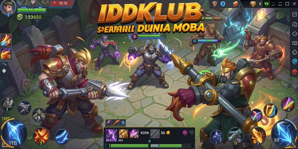 Tangkapan layar gameplay seru dari IDKLUB dengan pertempuran sengit.