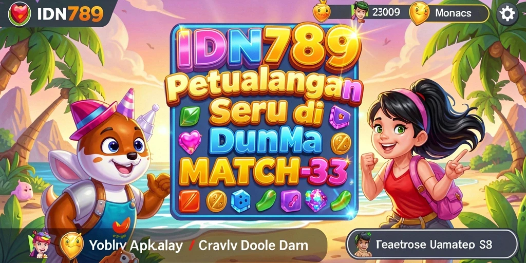 Tampilan luar biasa gameplay Match-3 di IDN789.