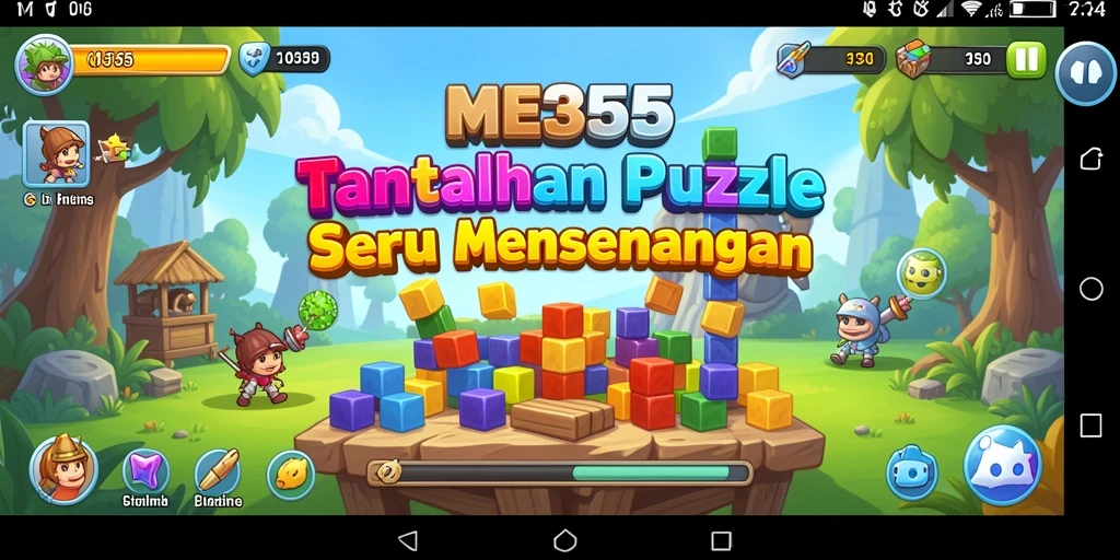 Tampilan gameplay ME355 yang seru dan menantang di dalam puzzle.