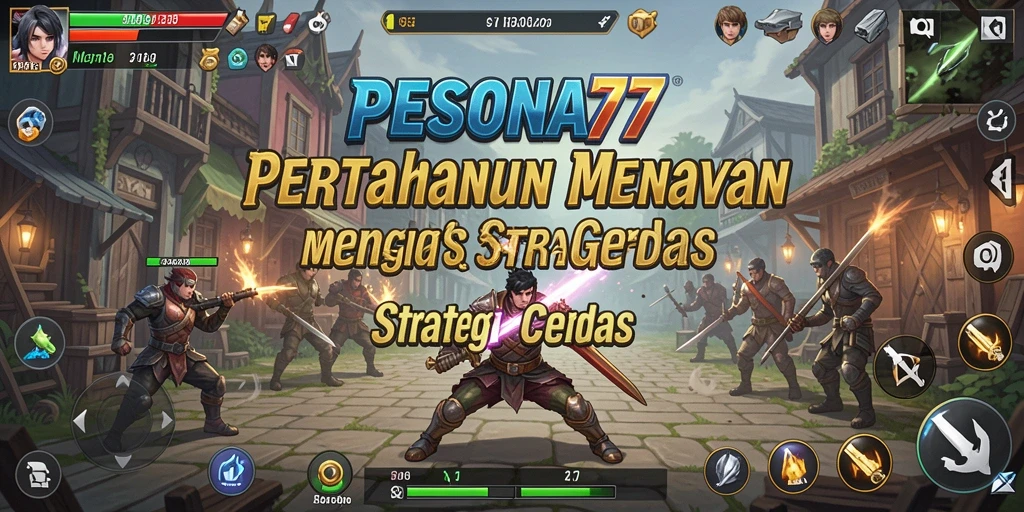 Screenshot PESONA77 menunjukkan aksi menara pertahanan yang epik dalam melawan musuh.