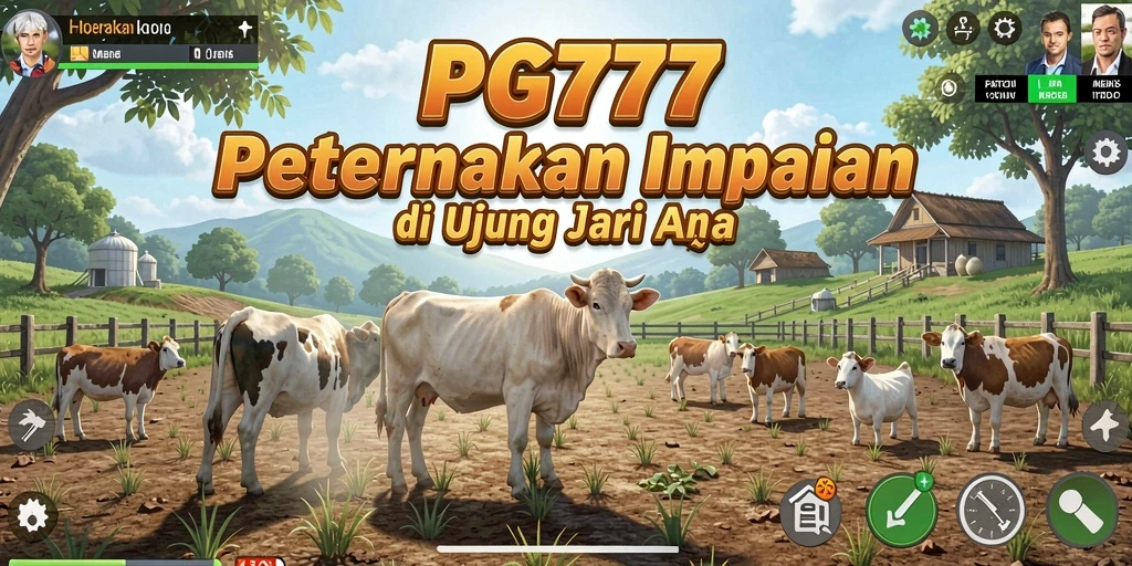 Screenshot PG777 menampilkan gameplay Farming yang menawan dan interaktif.