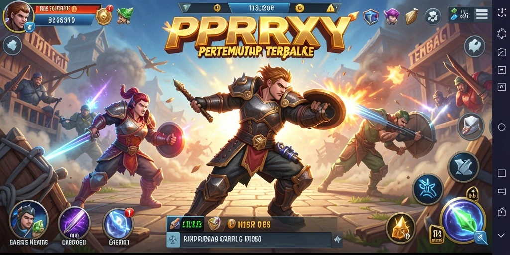 Gameplay seru di arena PPRRYY menunjukkan pertarungan intens Battle Royale.