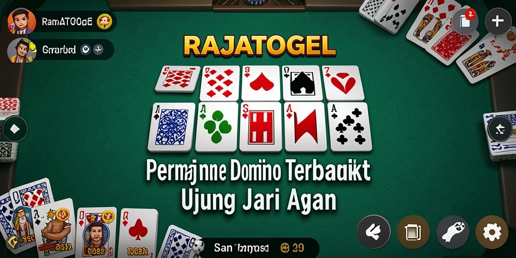 Tampilan gameplay mendebarkan dari permainan Domino RAJATOGEL.