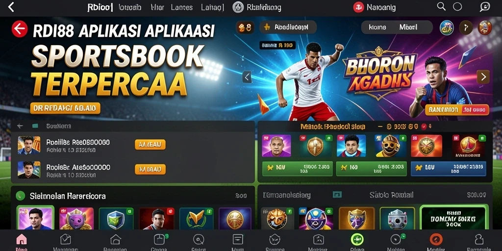 Screenshot RDI88 menampilkan fitur taruhan olahraga yang menarik.