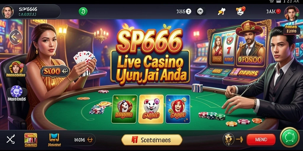 Tampilan gameplay SP666 yang menegangkan dan interaktif di Live Casino.