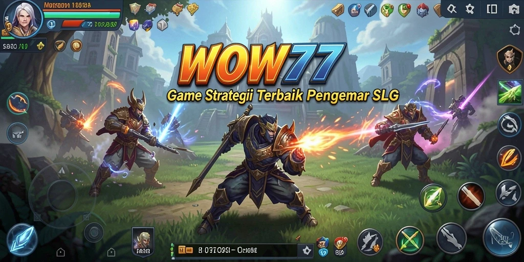 Screenshot menampilkan pertempuran strategis di WOW77 dengan grafis menawan.
